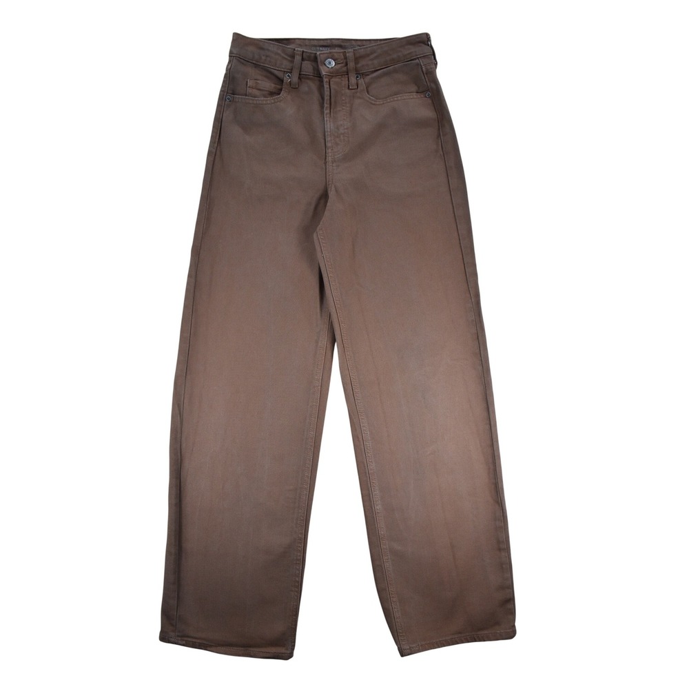 Old Navy Extra High Rise Wide Leg Jeans Brown Size 2 Secret Smooth Pockets